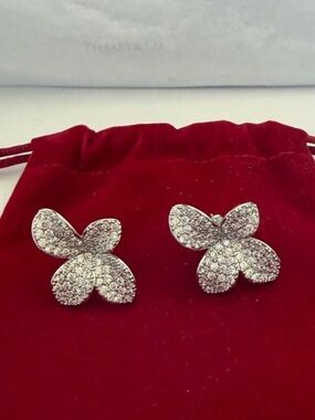 Designer SEGRETI Earrings - Silver Crystals 18k $7,395